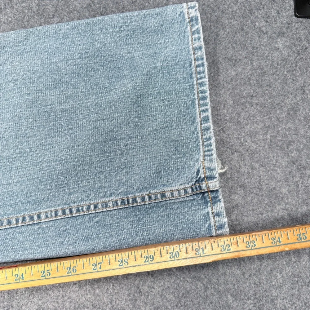 BKE Alec Mens Light Wash Distressed Bootcut Denim Jeans 100% Cotton 38x32
